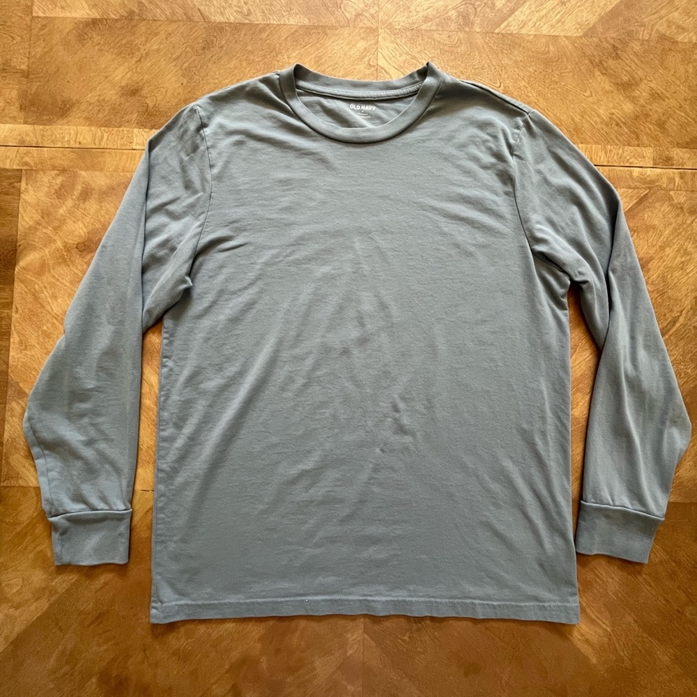 Old Navy - Green Long Sleeve Tee - Soft-Washed Cotton - Size M